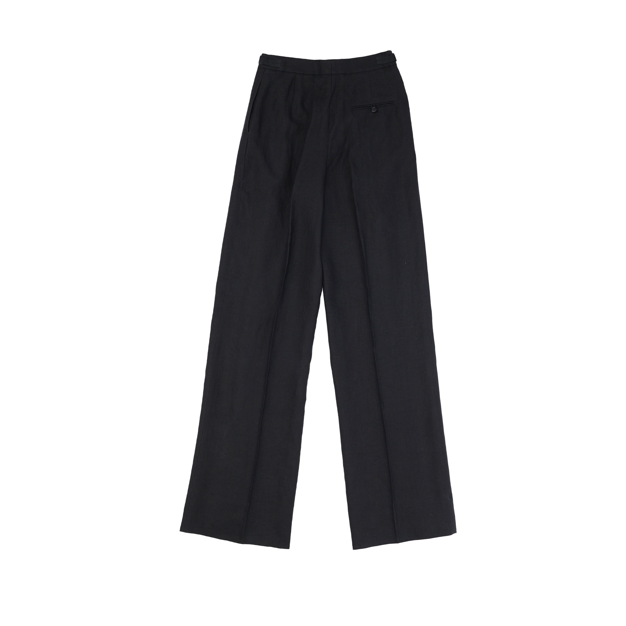 P Johnson Black Linen Perriand Trousers