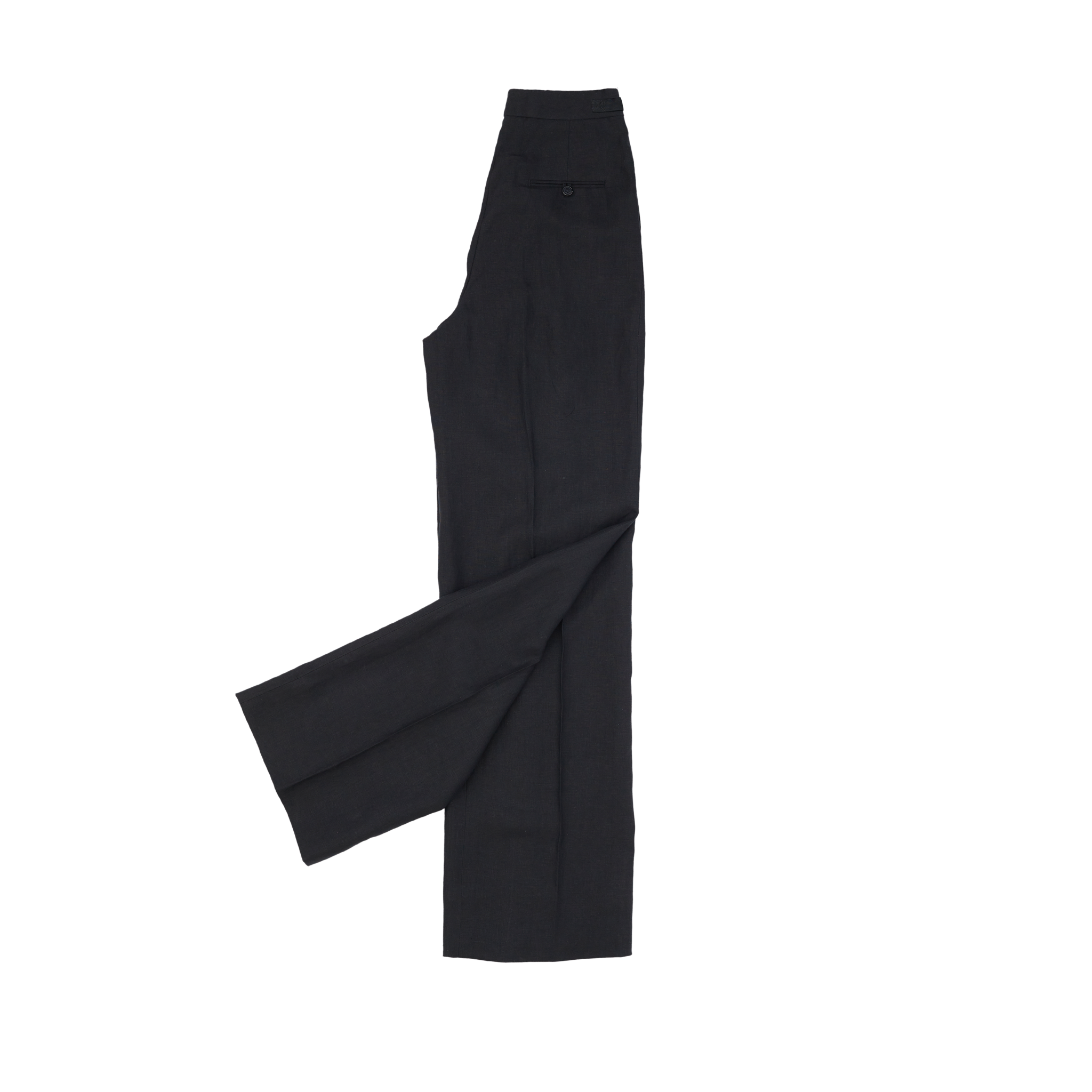P Johnson Black Linen Perriand Trousers