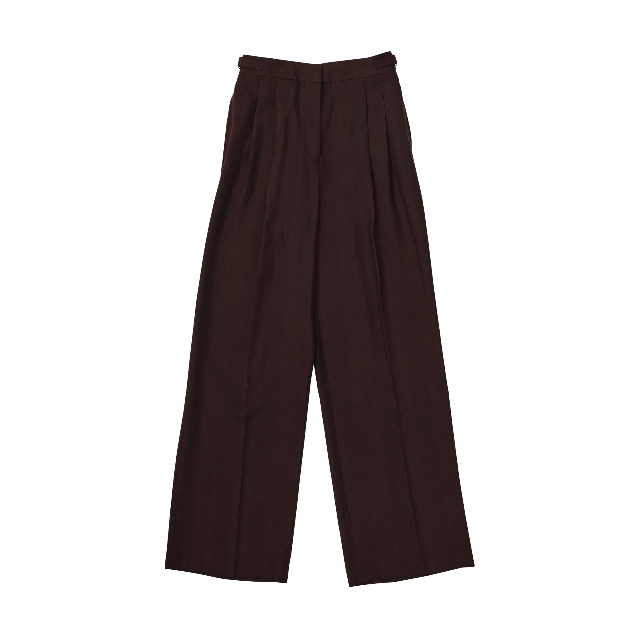 P Johnson Brown Silk Perriand Trousers