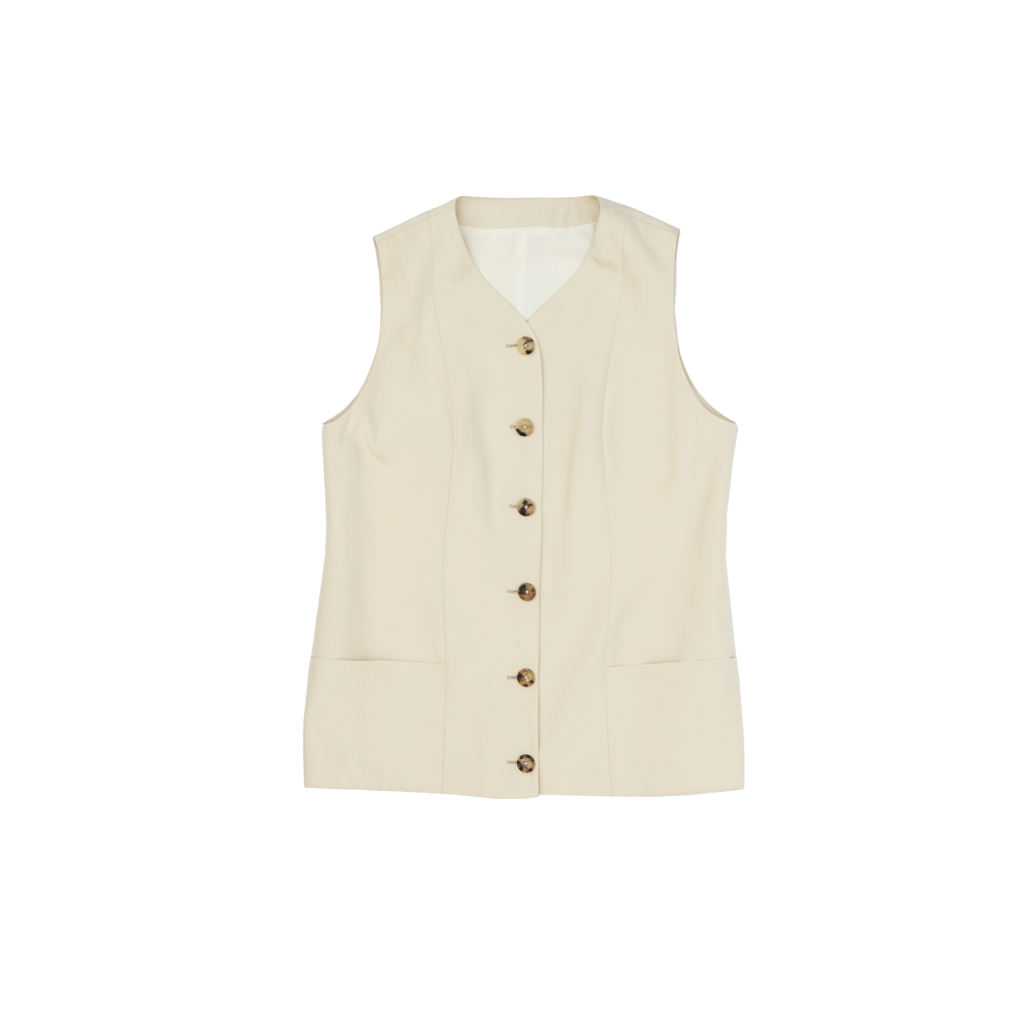 Beige Silk Gabrielle Top