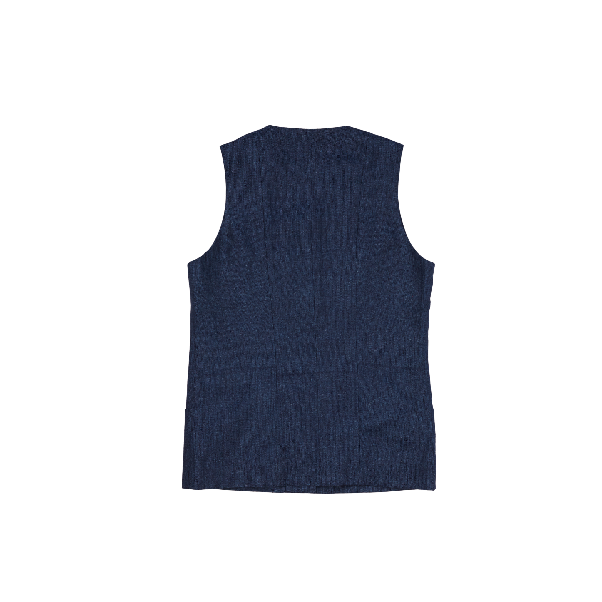 Navy Herringbone Gabrielle Top