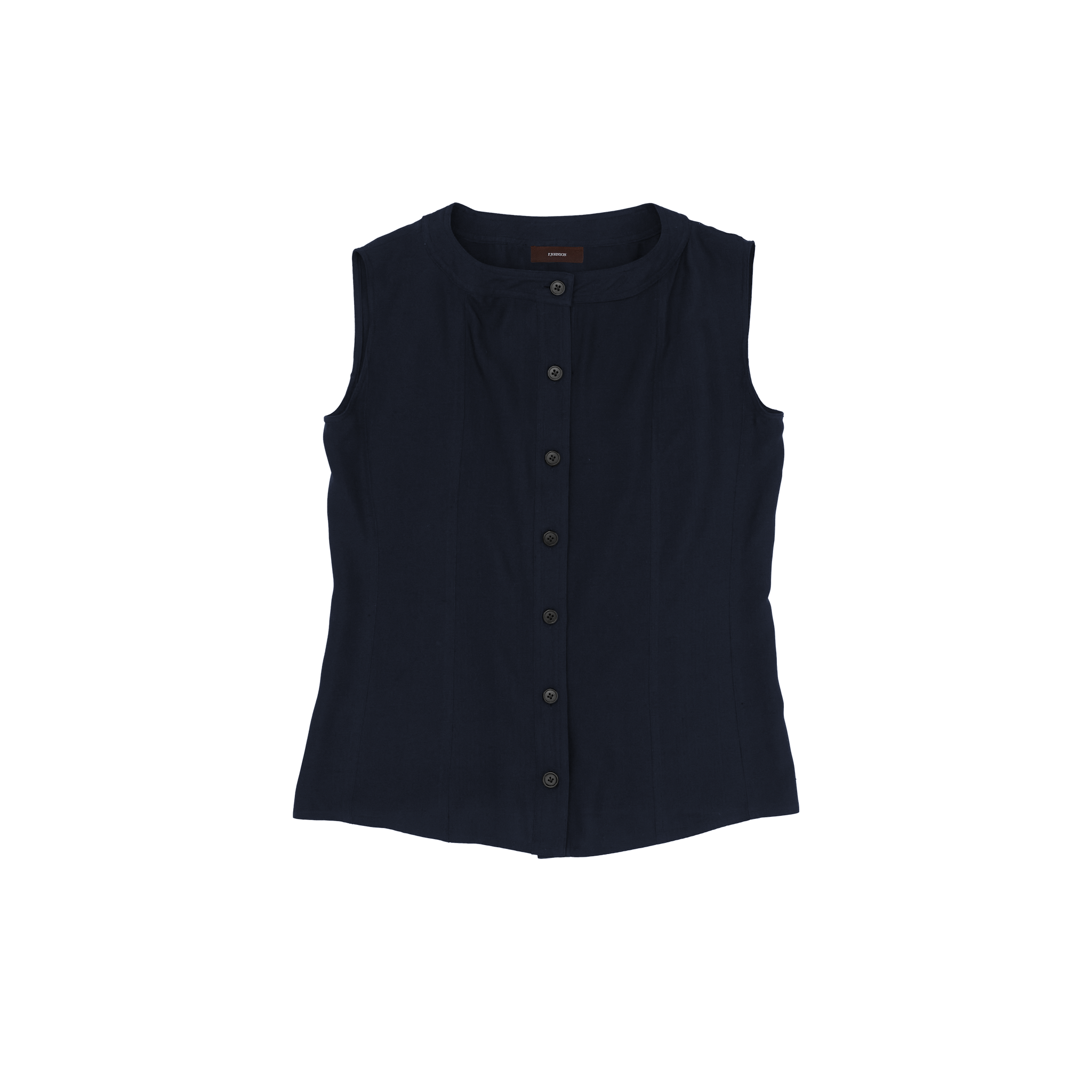 Navy Silk Bodice Top
