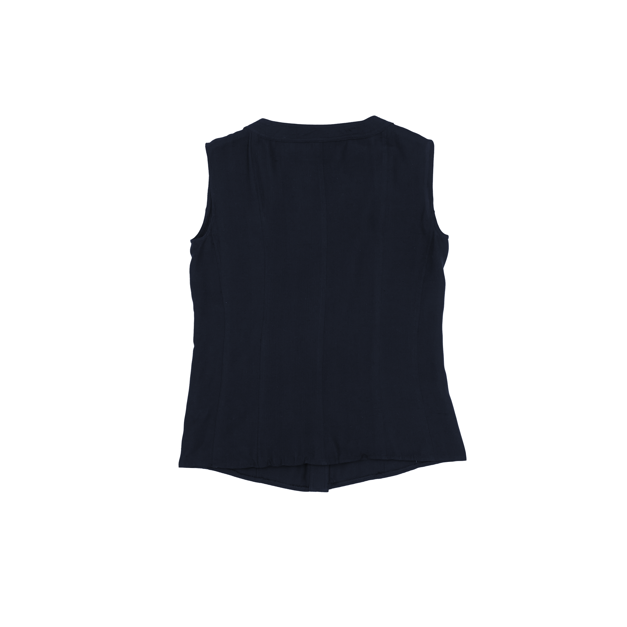 Navy Silk Bodice Top