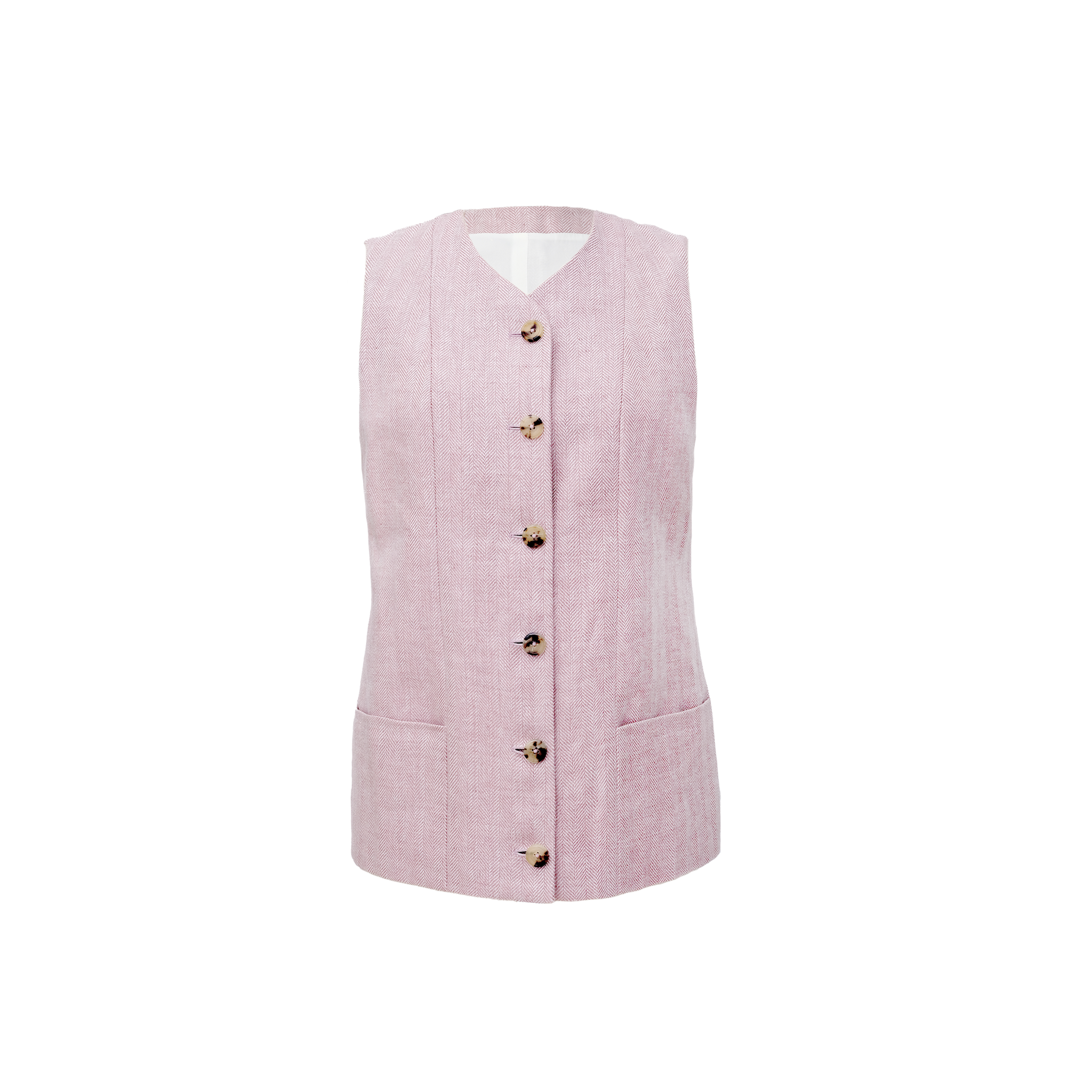 Blush Herringbone Gabrielle Top