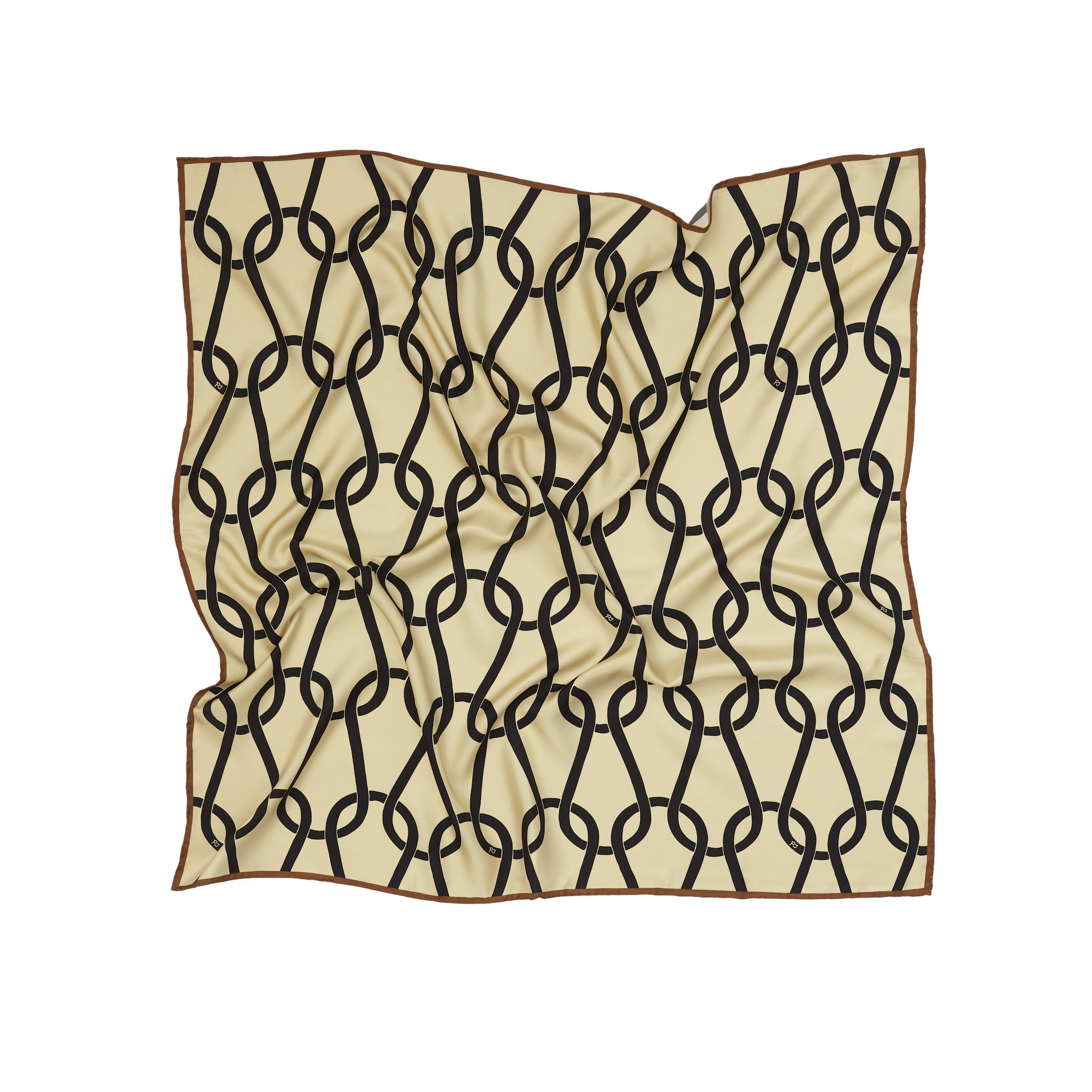 Taupe Chainmail Silk Head Scarf | P Johnson Taupe Chainmail Silk Head Scarf | P Johnson