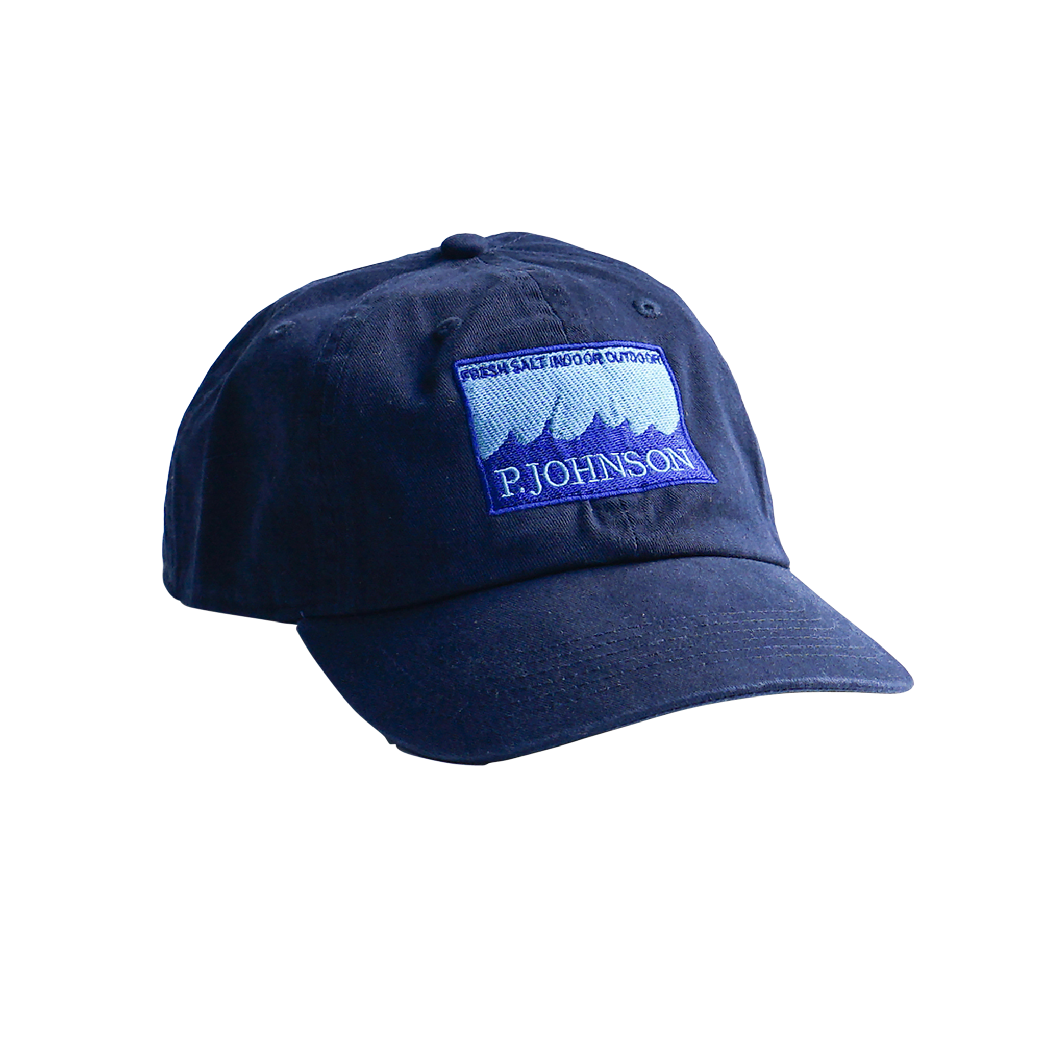 P Johnson Navy Dad Cap with Waves Patch