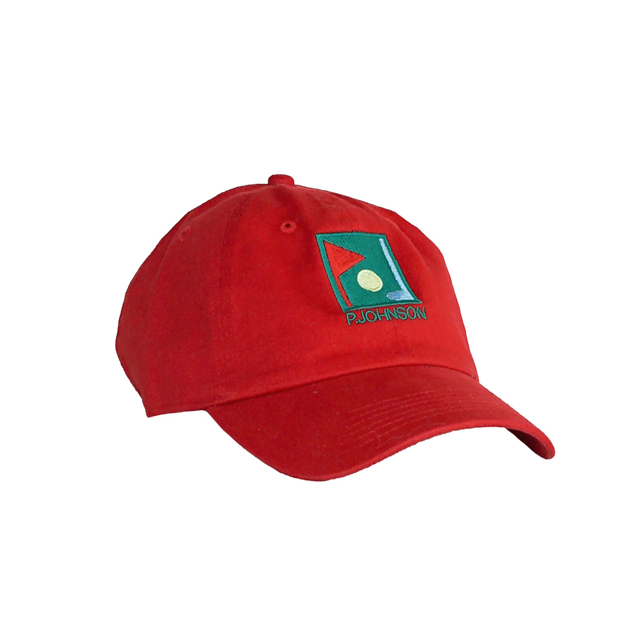 P Johnson Red Golf Dad Cap