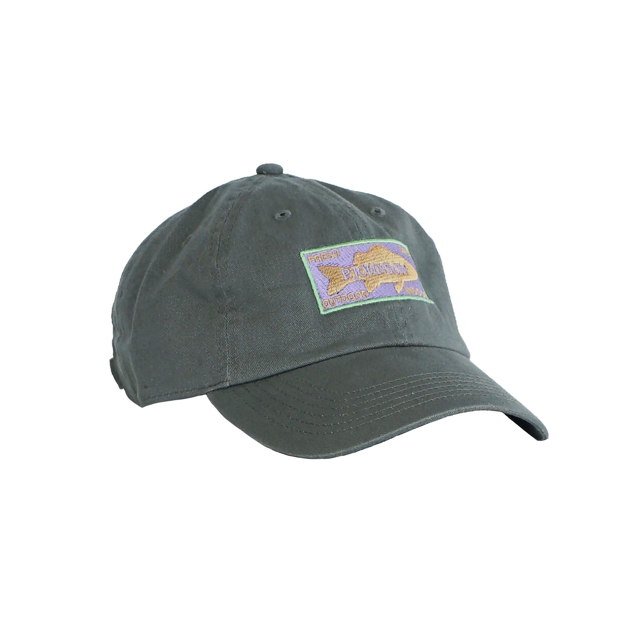 P Johnson Khaki Fish Dad Cap