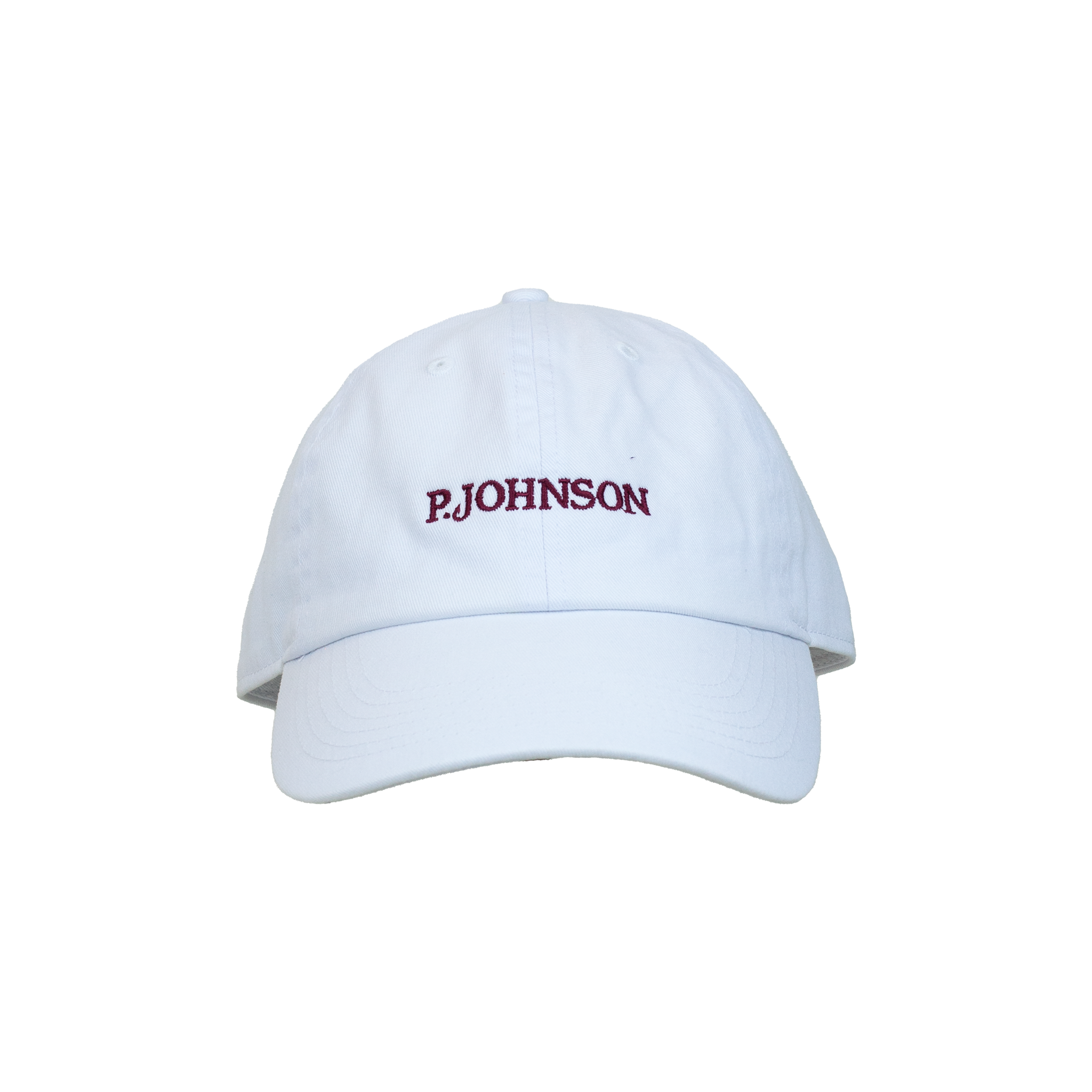 P Johnson White Angling Dad Cap
