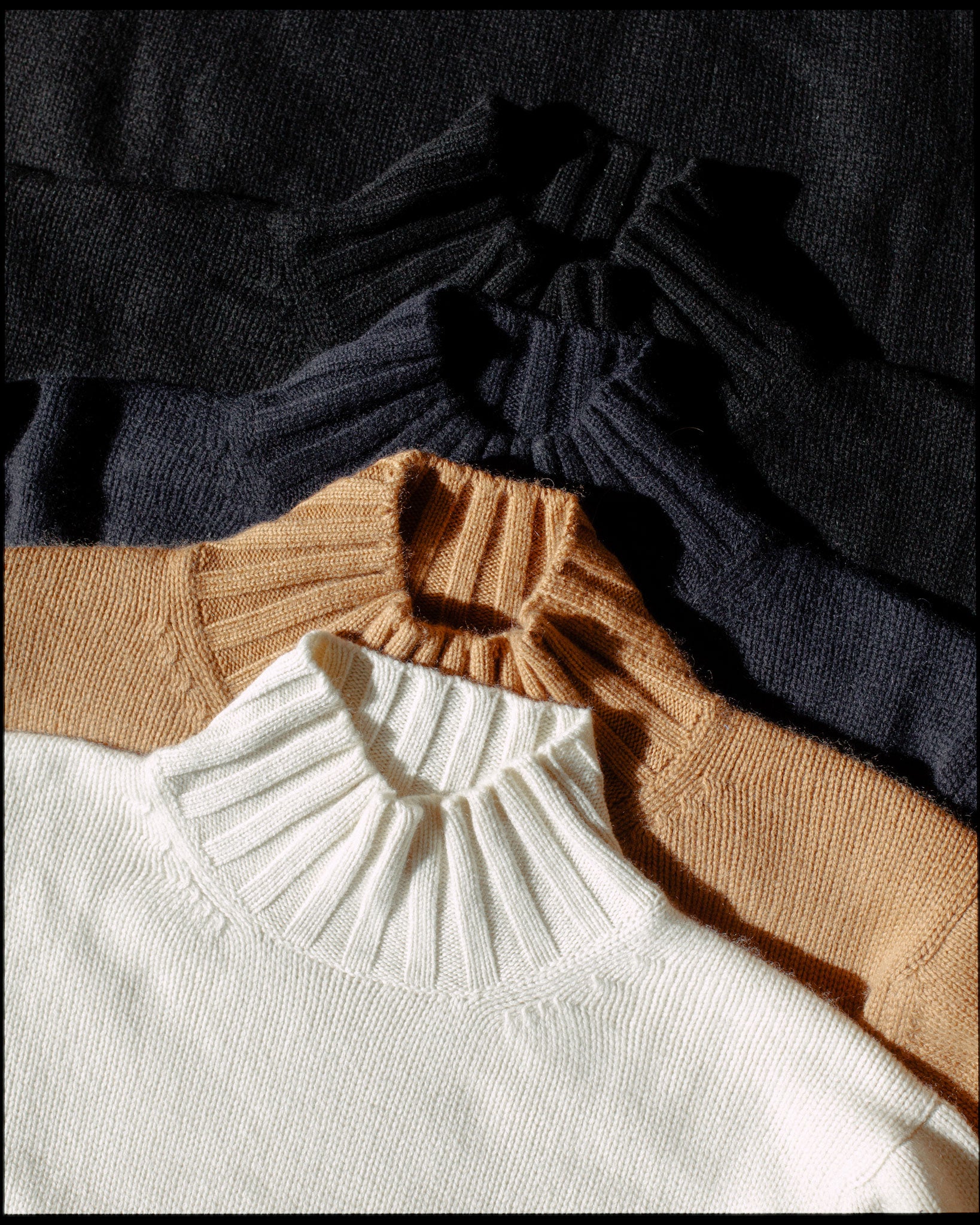 P Johnson Navy Cashmere Alpine Sweater