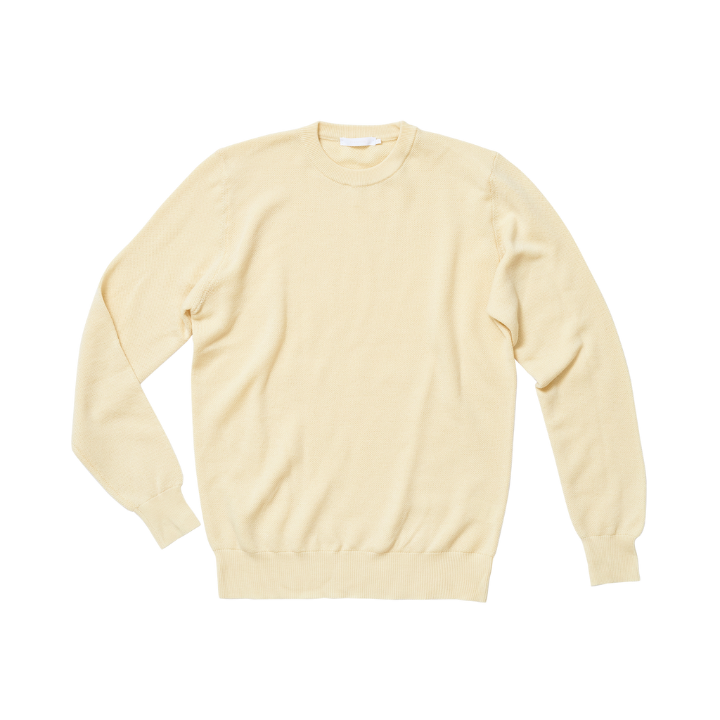 P Johnson Yellow Wool Honeycomb Pullover Sweater