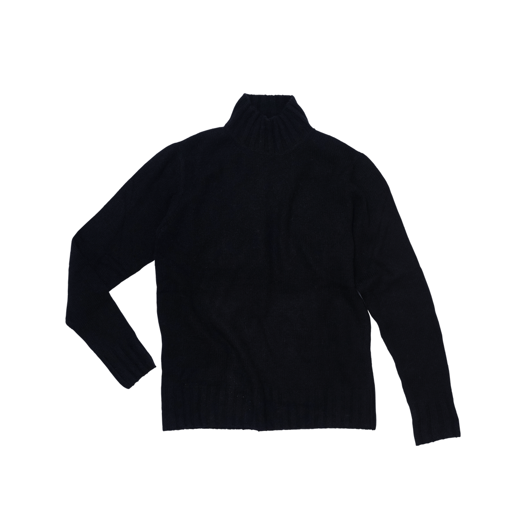 P Johnson Navy Cashmere Alpine Sweater
