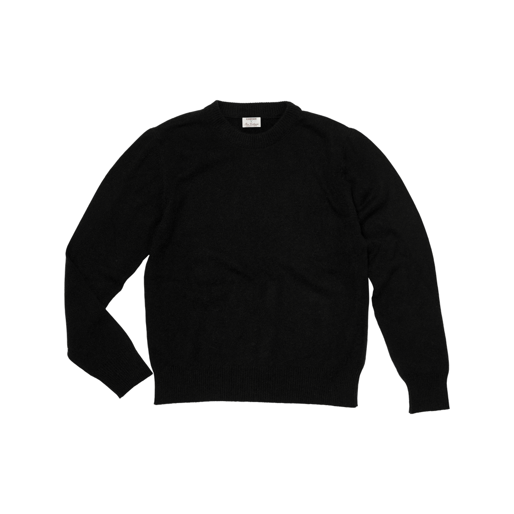 P Johnson Black Cashmere Crew Neck Sweater