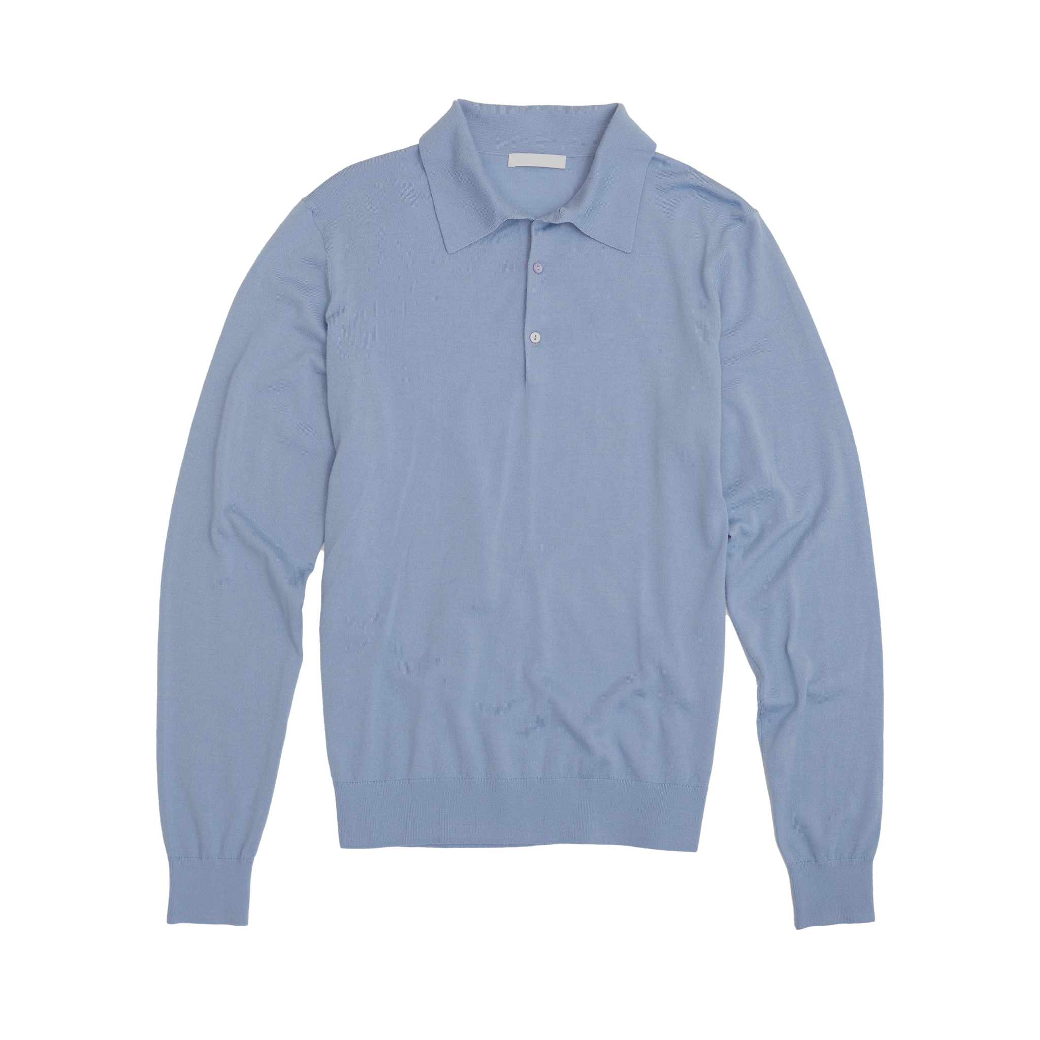Merino Polo - Dusty Blue