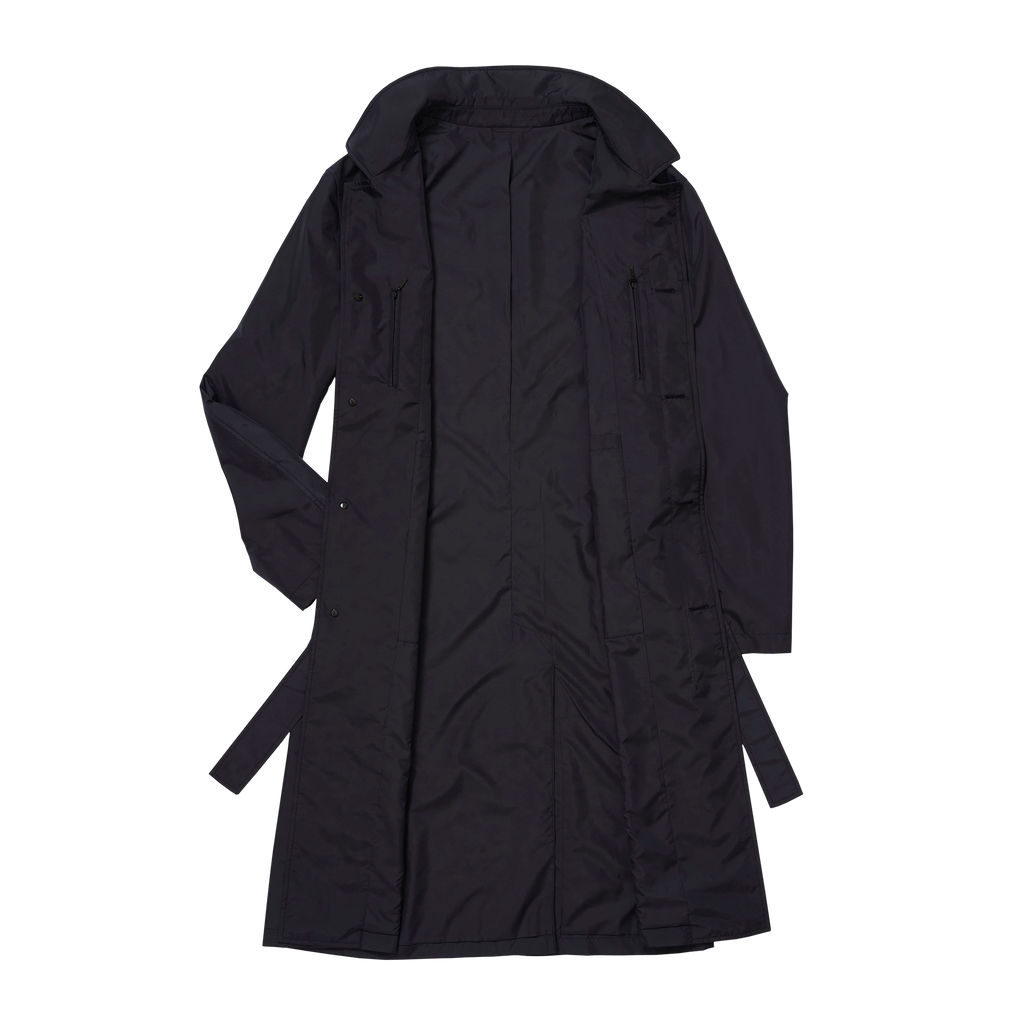 Navy Shiny Rain Mac P Johnson