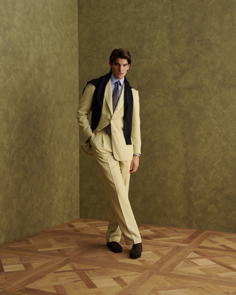 Safari Cotton Silk Linen Single Breasted Suit