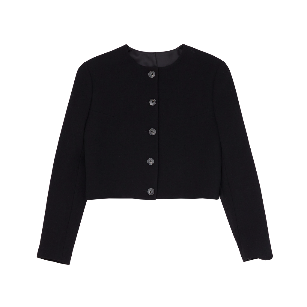 Black Crepe Corta Jacket