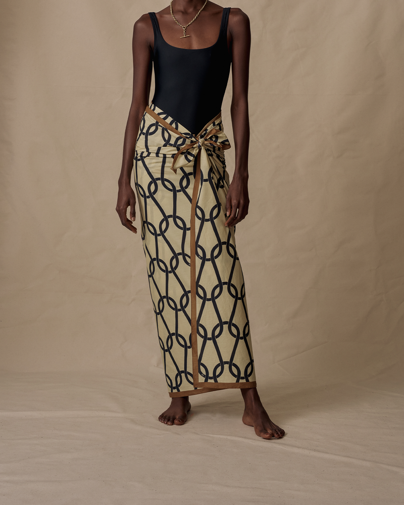 Taupe Chainmail Cotton Sarong