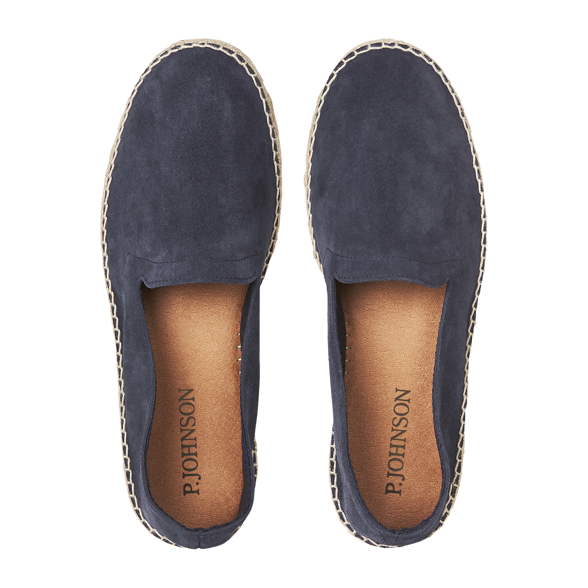 P Johnson Navy Suede Espadrille