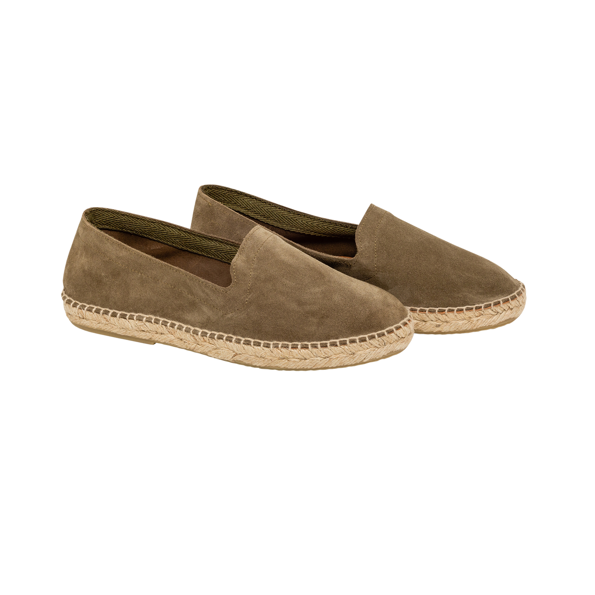 Khaki Suede Espadrille | P Johnson