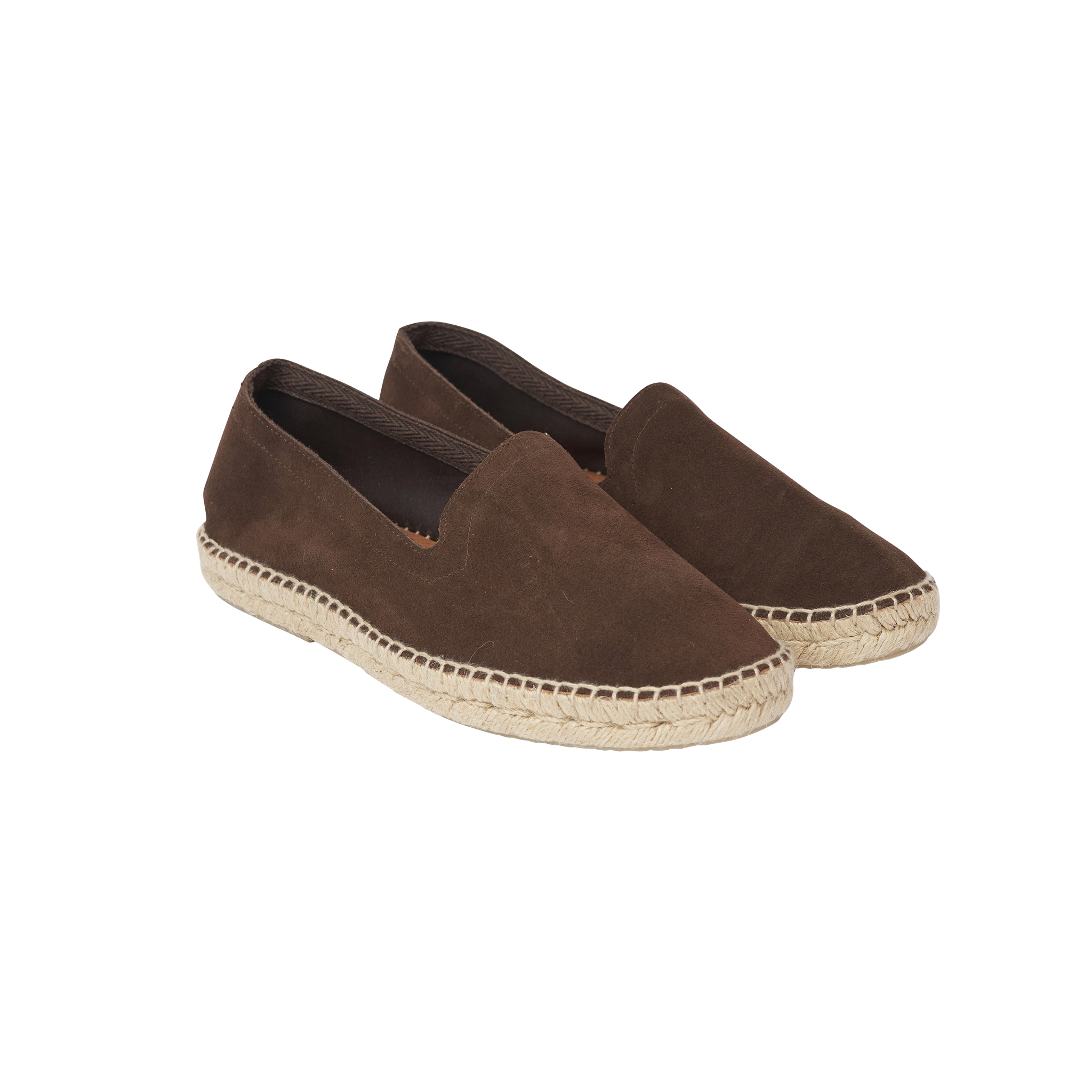 P Johnson Chocolate Suede Espadrille
