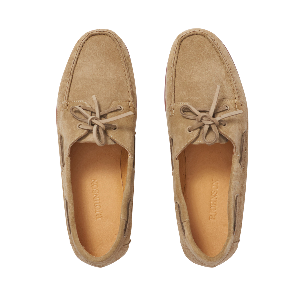 Beige top deck shoes