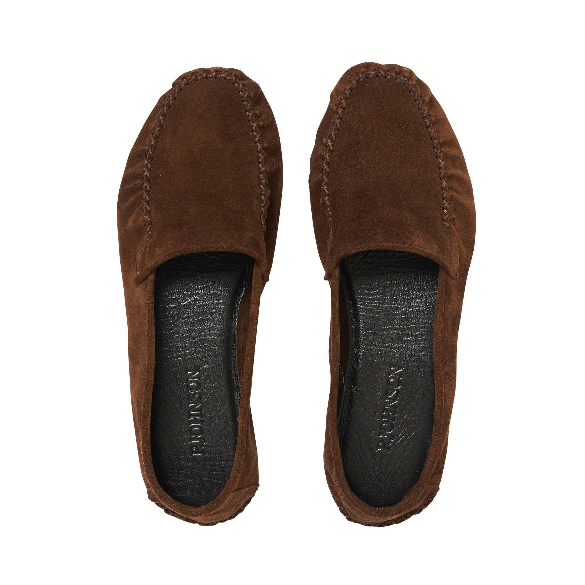 P Johnson Chocolate Suede Soft Moccasin