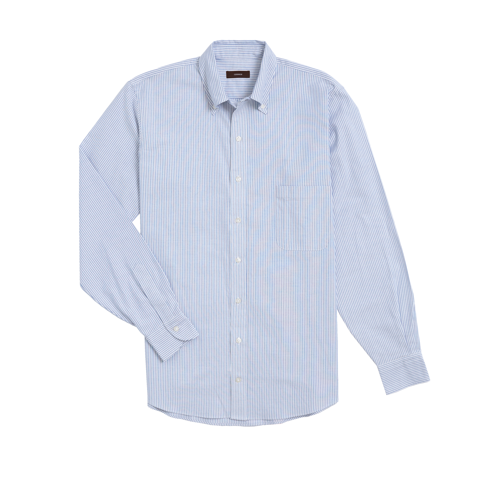 Mid Blue Stripe Oxford Shirt