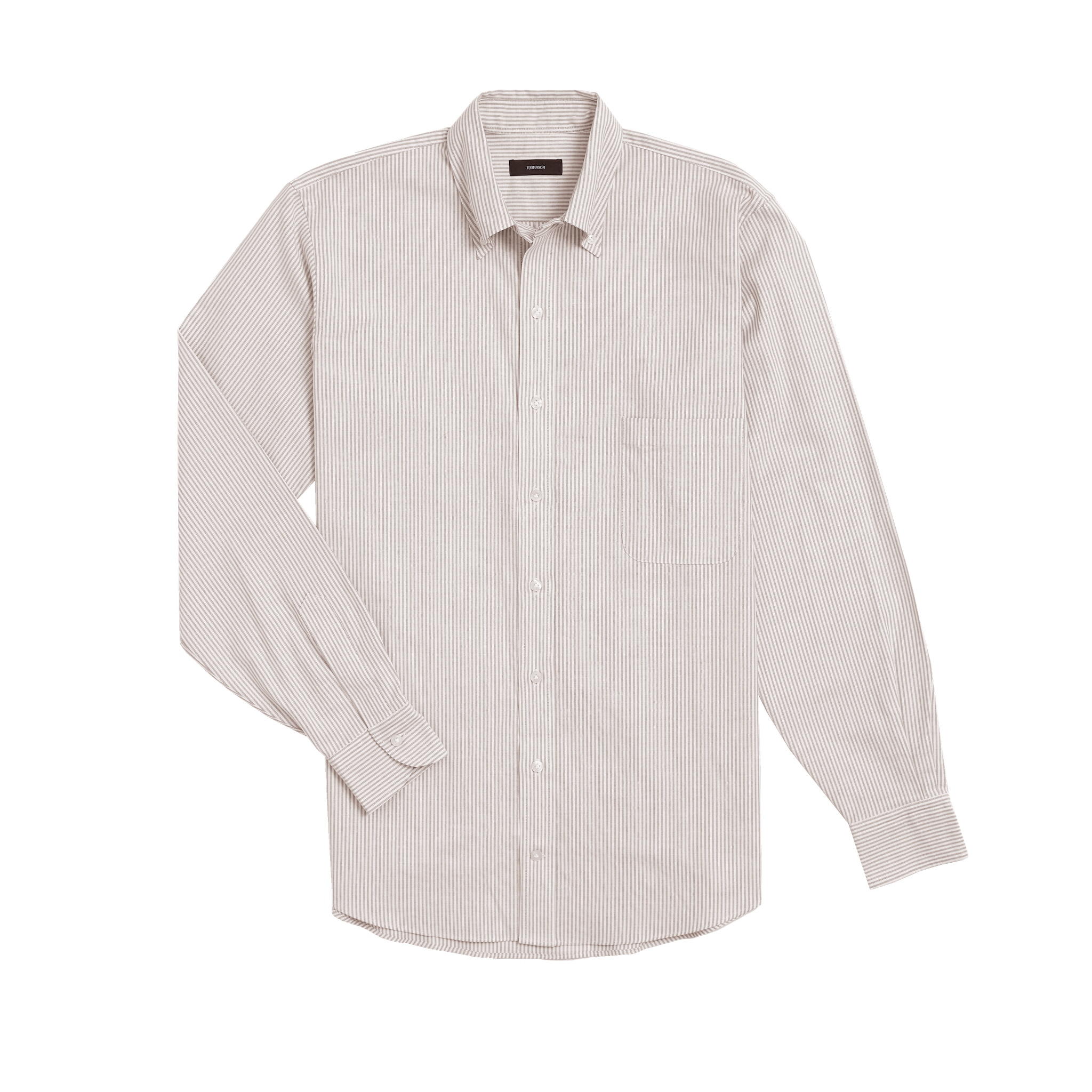 Brown Stripe Oxford Shirt