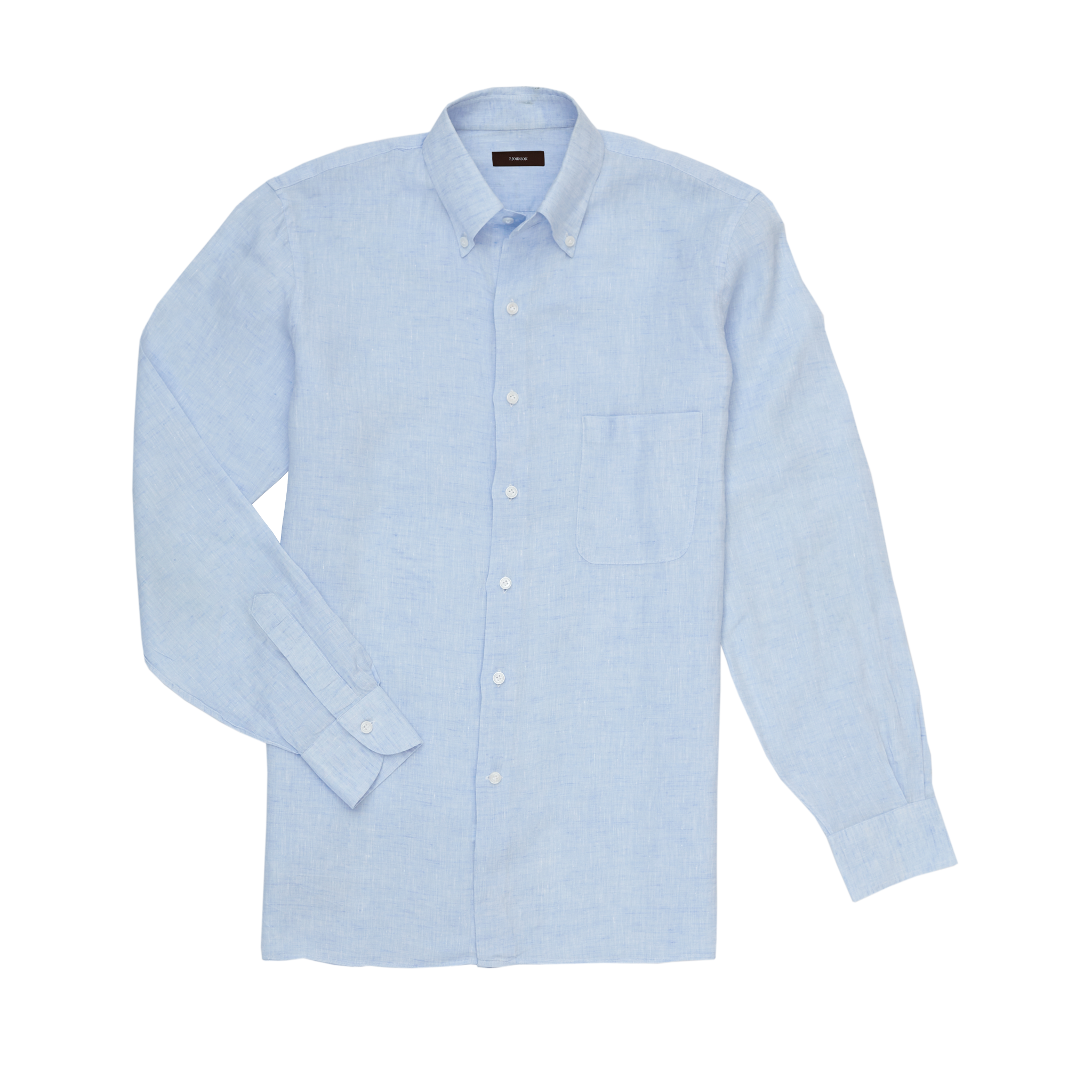 FREDPERRY×SHISEIDO くすみブルー Tシャツ Lサイズイタリア製 Light Blue Linen Shirt | P Johnson