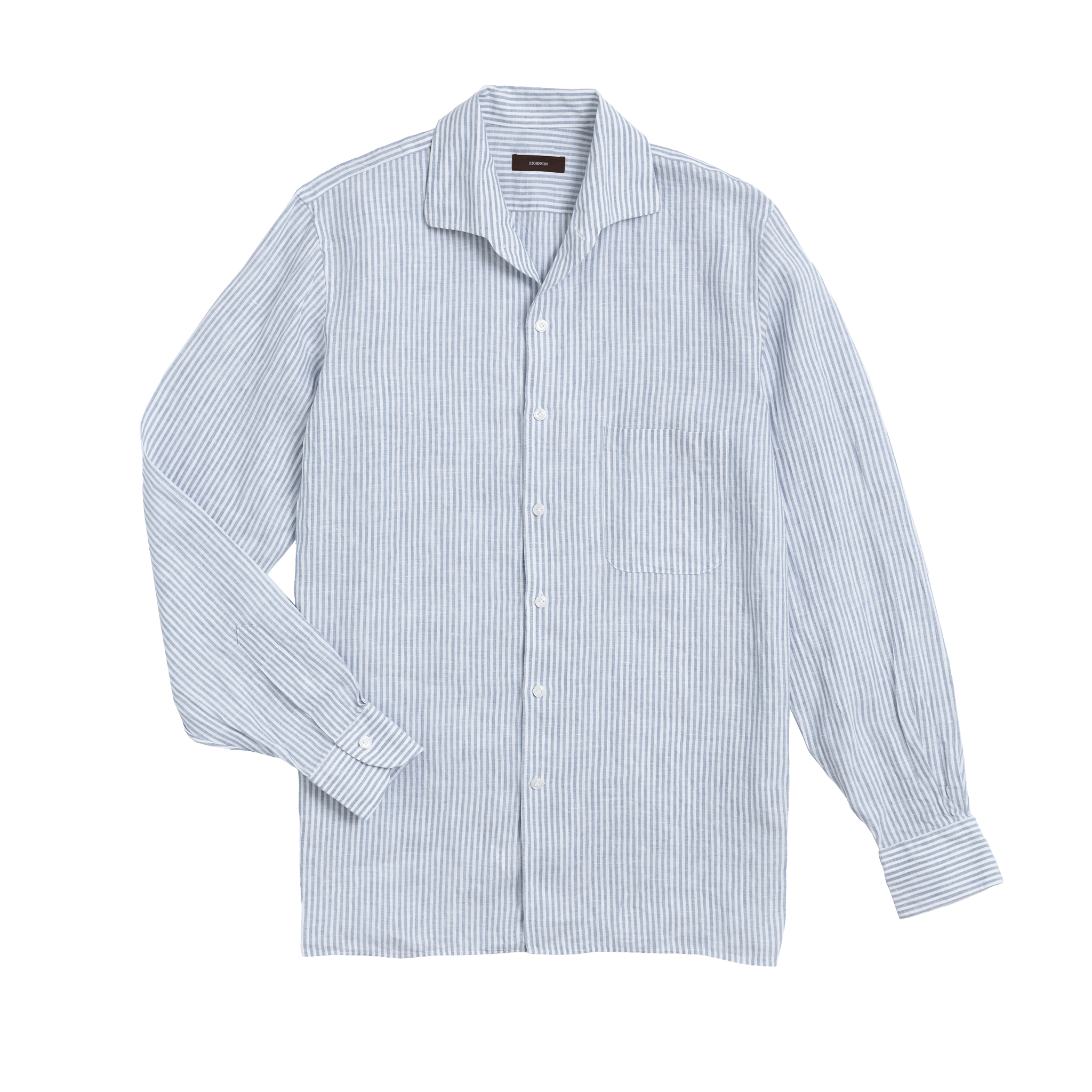Blue Stripe Summer Linen Shirt