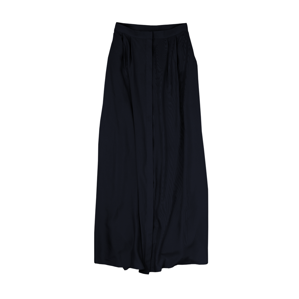 Navy Silk Kahlo Skirt