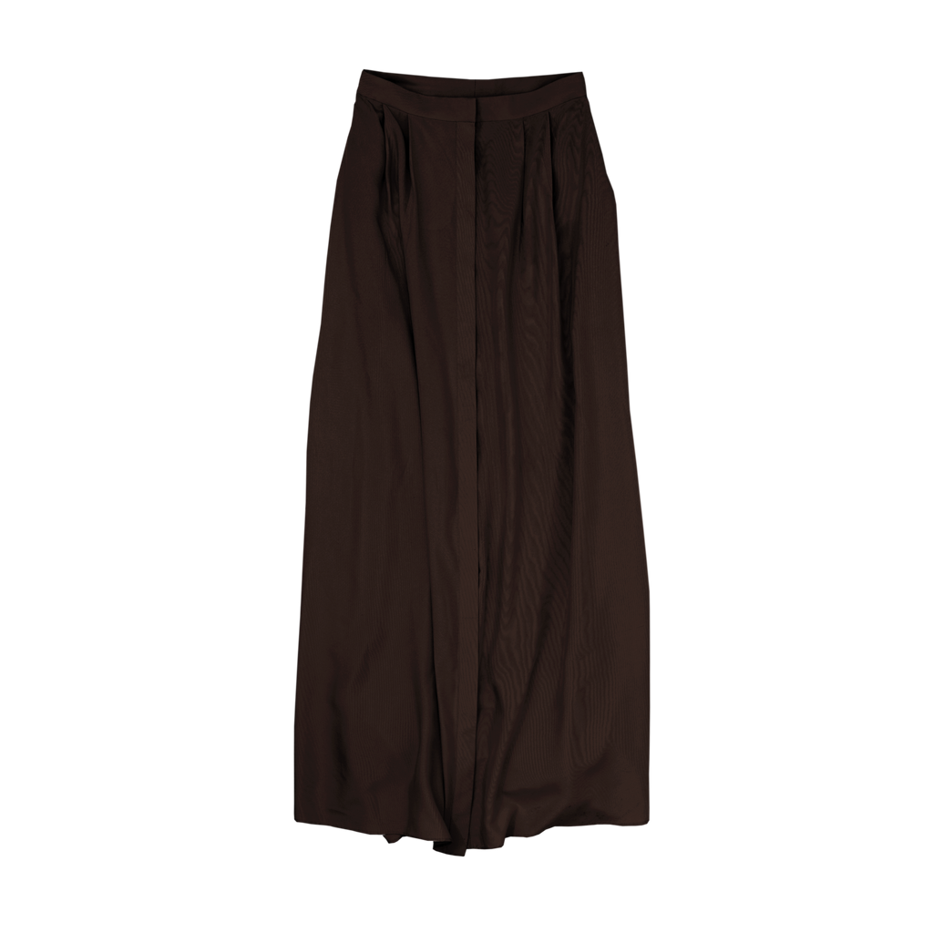 P Johnson Brown Silk Kahlo Skirt