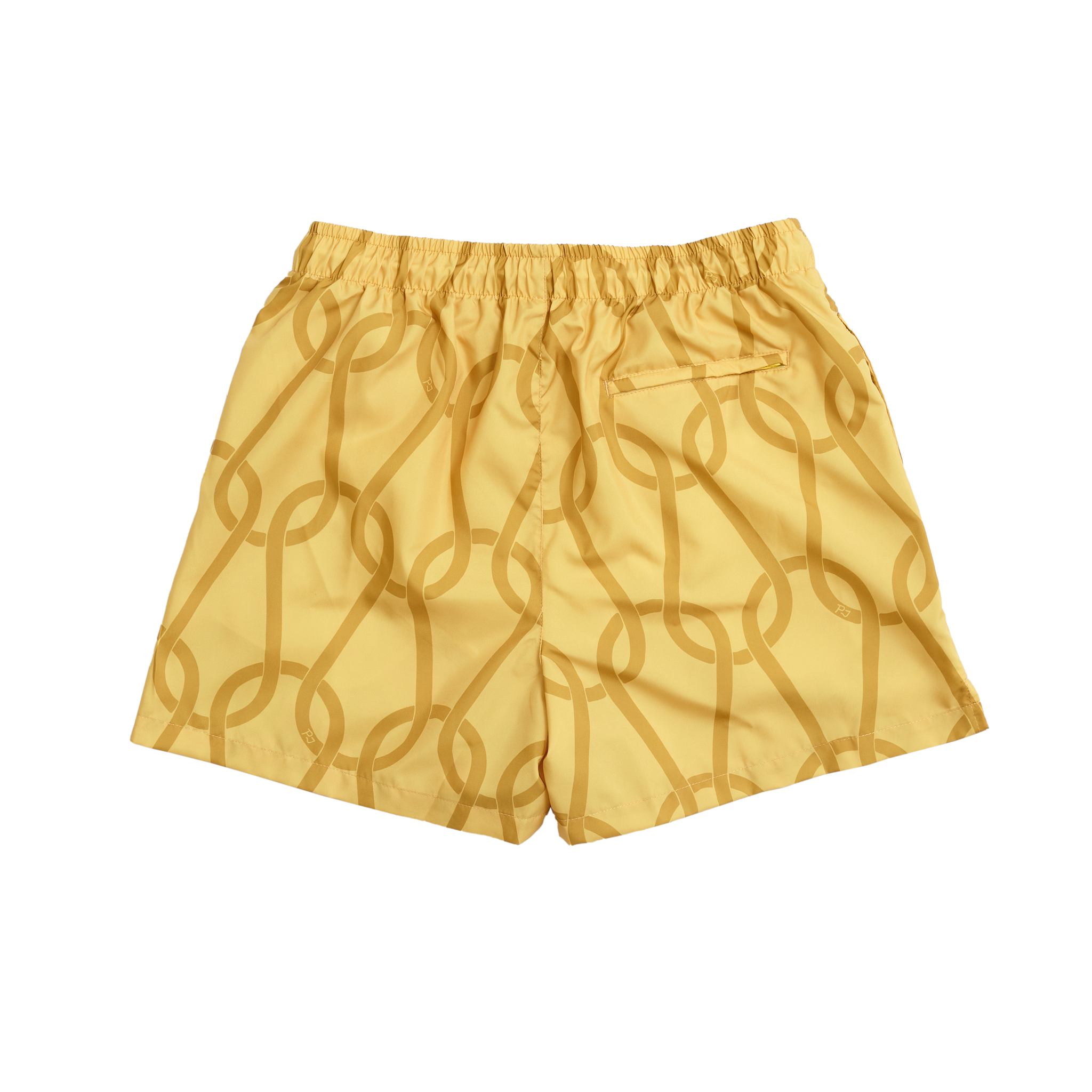 P Johnson Gold Chainmail Swim Shorts