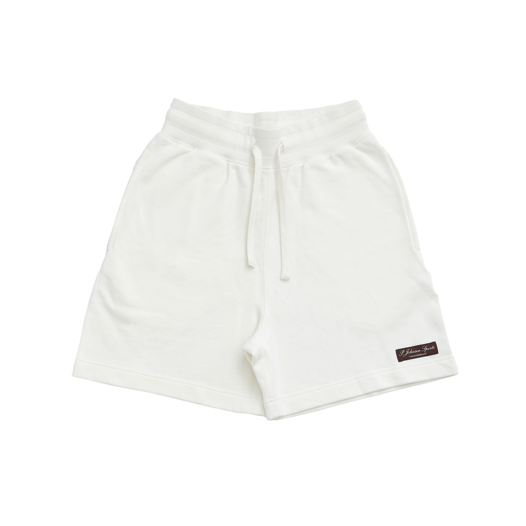 Cream Organic Cotton Track Shorts