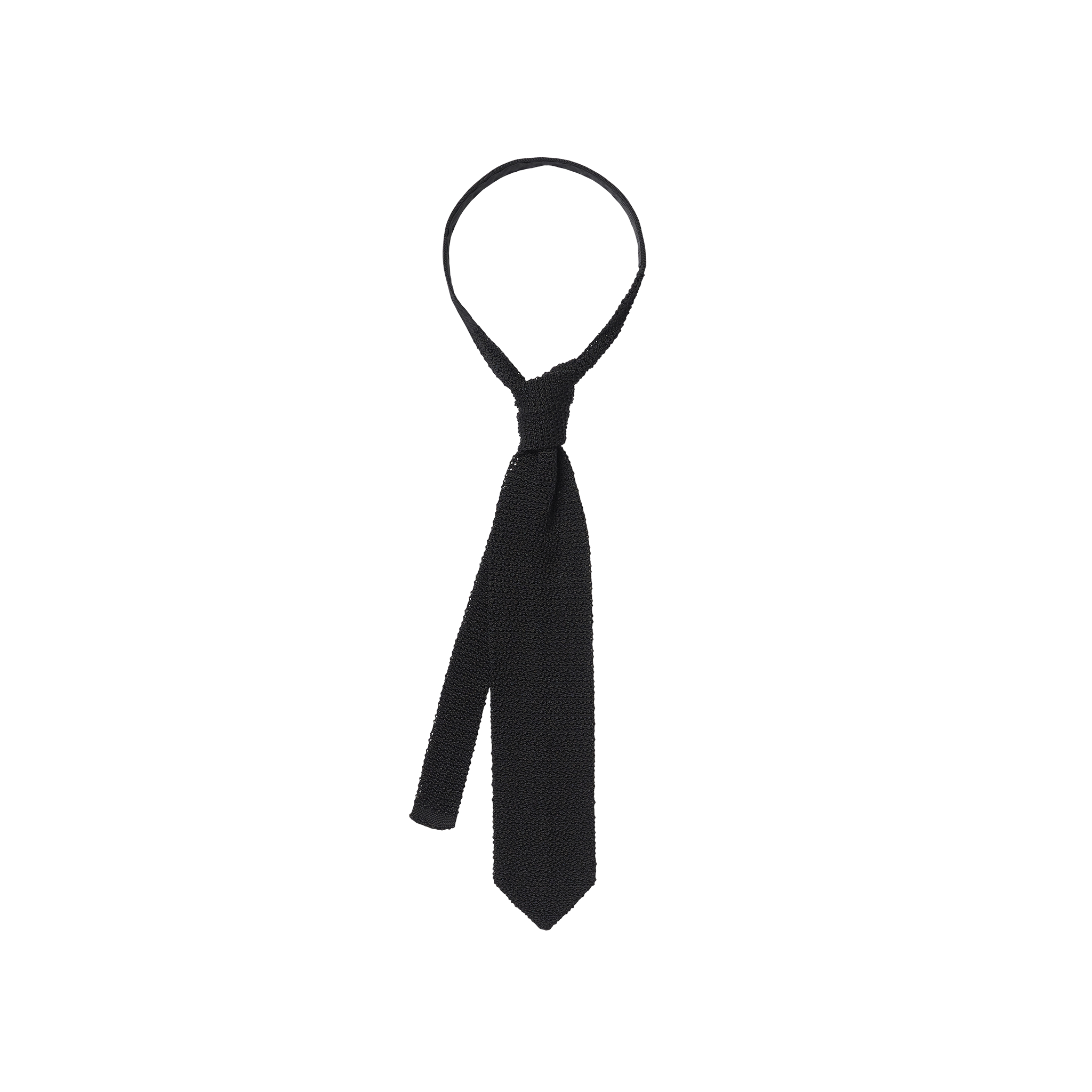 P Johnson Black Silk Knit Tie