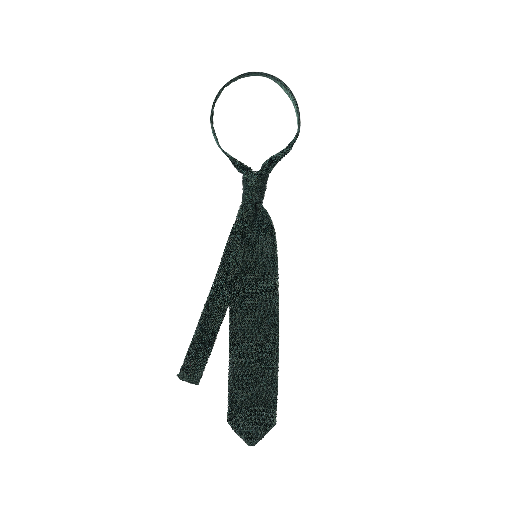 P Johnson Bottle Green Silk Knit Tie