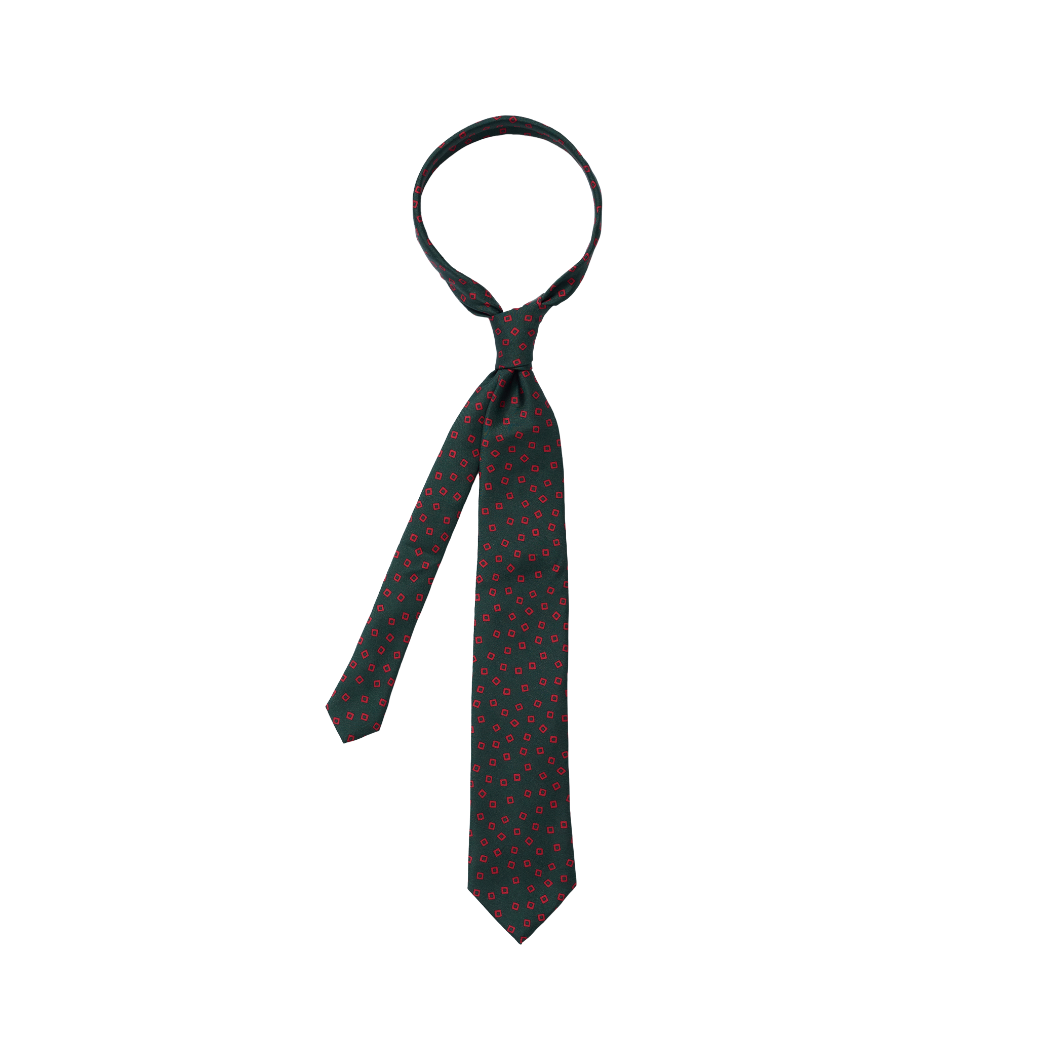 P Johnson Bottle Green Varenna Print Tie