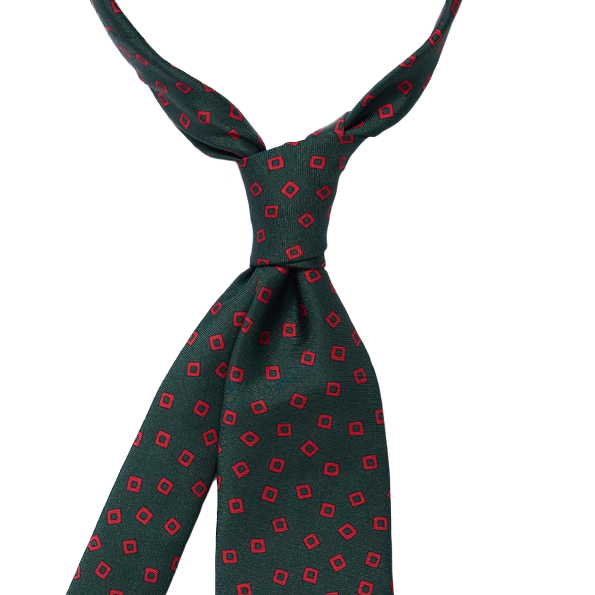 P Johnson Bottle Green Varenna Print Tie