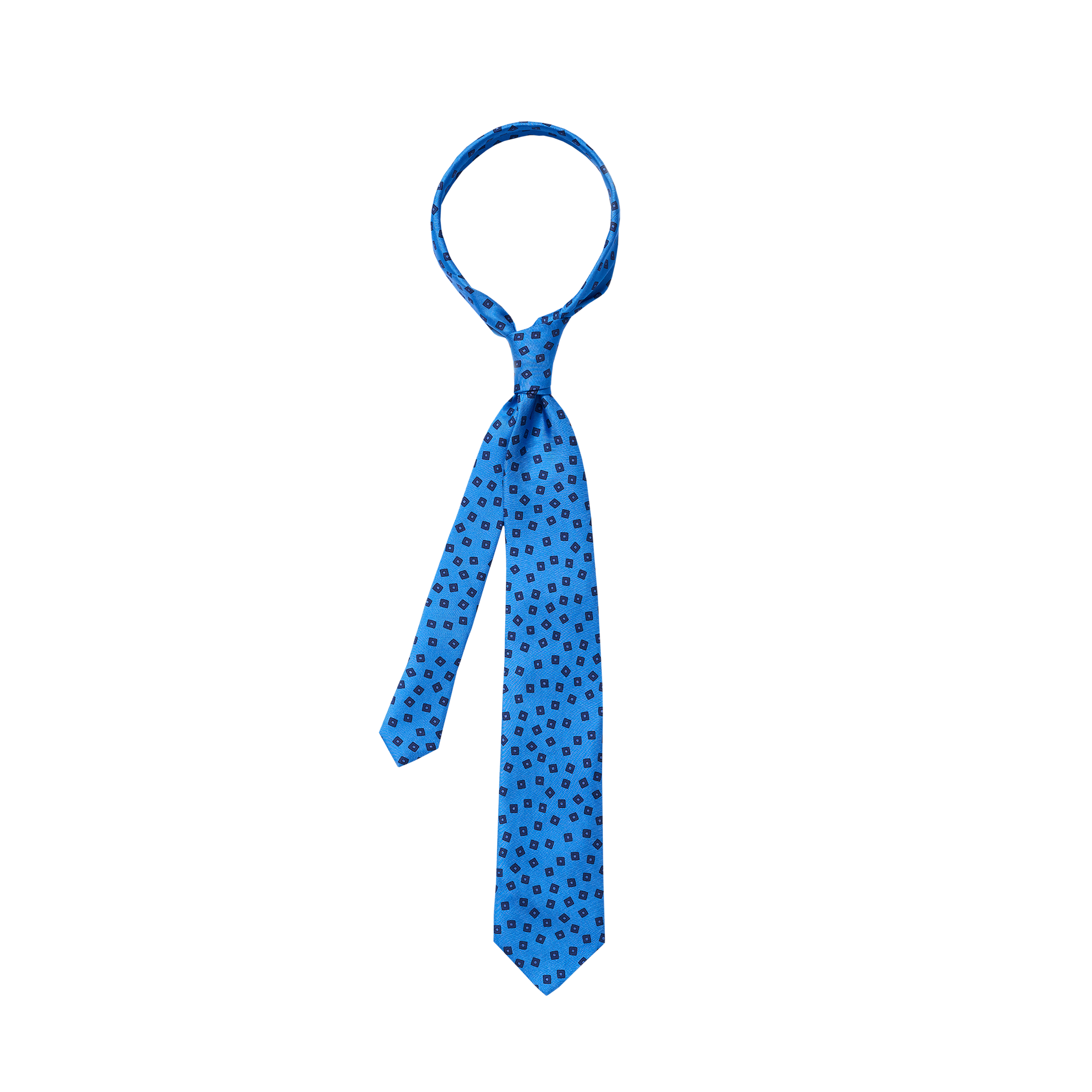 P Johnson Cornflower Varenna Print Tie