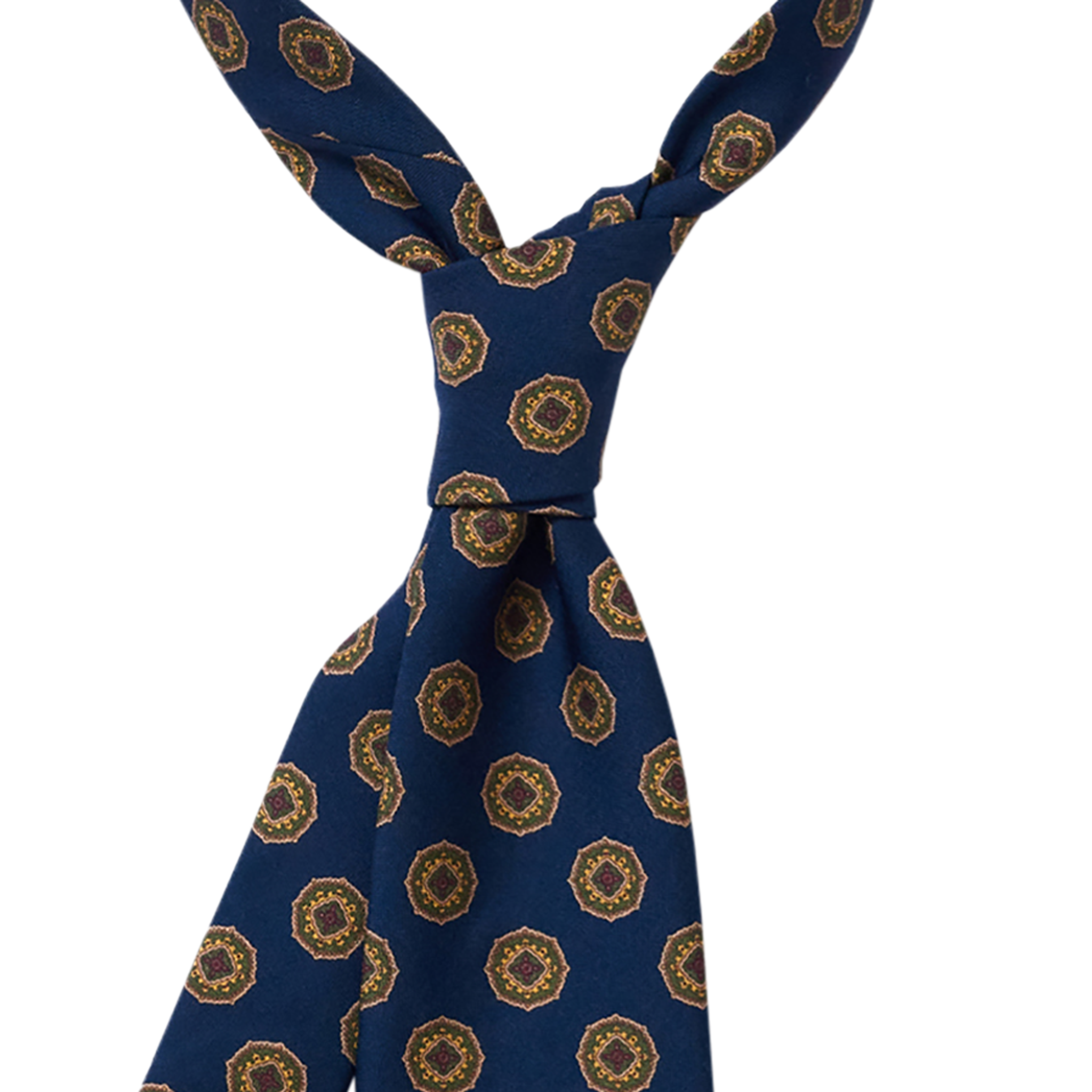 P Johnson Navy Riva Print Tie