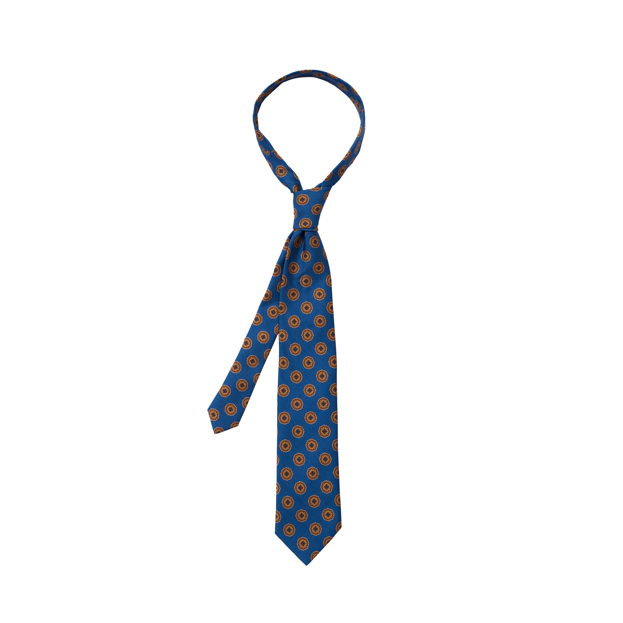 P Johnson Pilot Blue Riva Print Tie