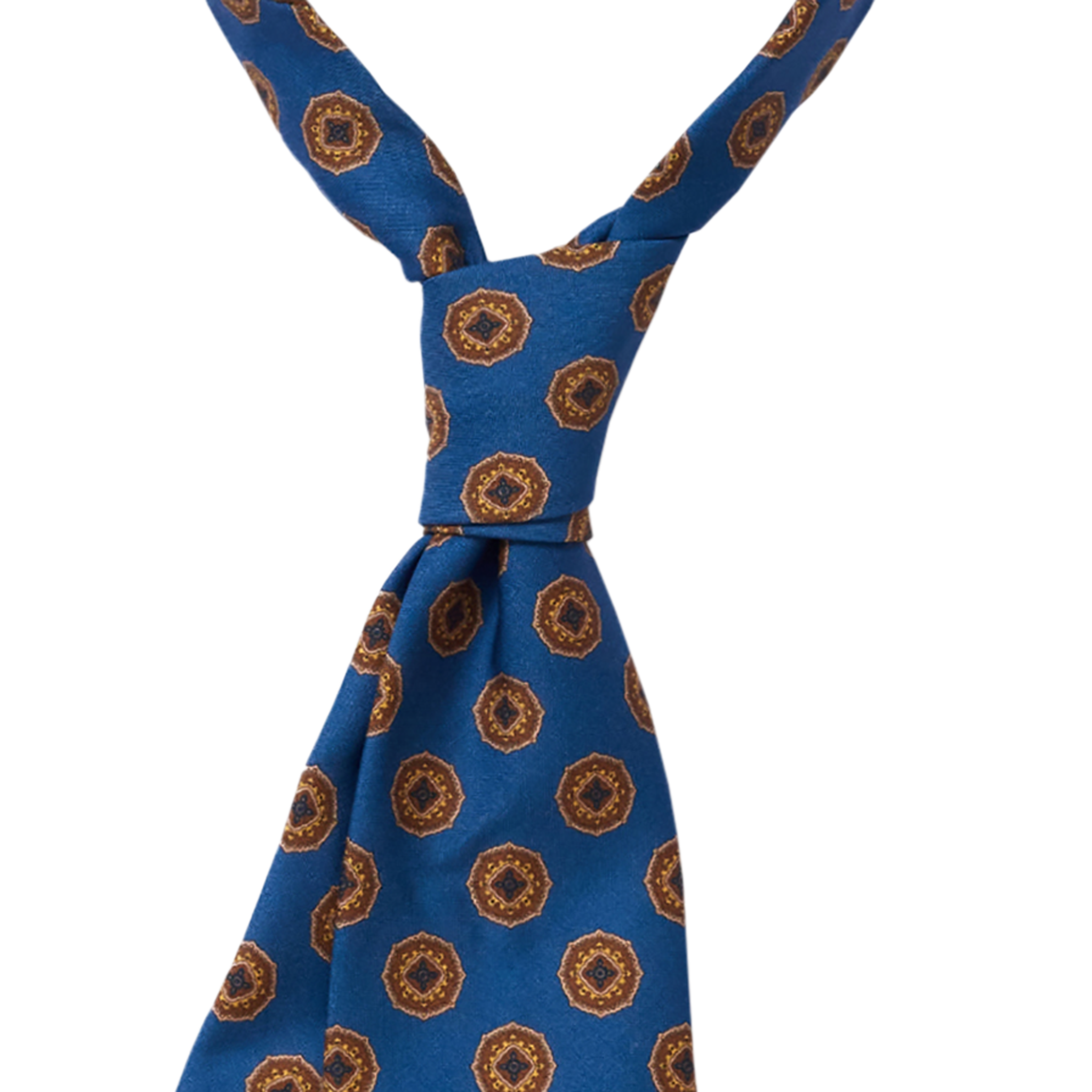 P Johnson Pilot Blue Riva Print Tie