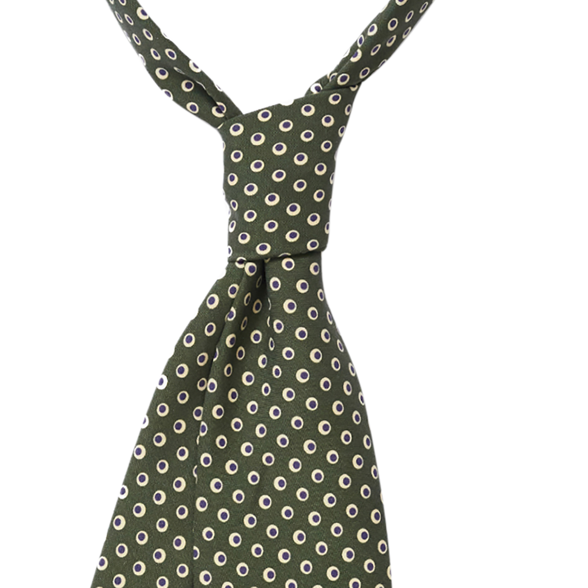P Johnson Olive Lecco Print Tie