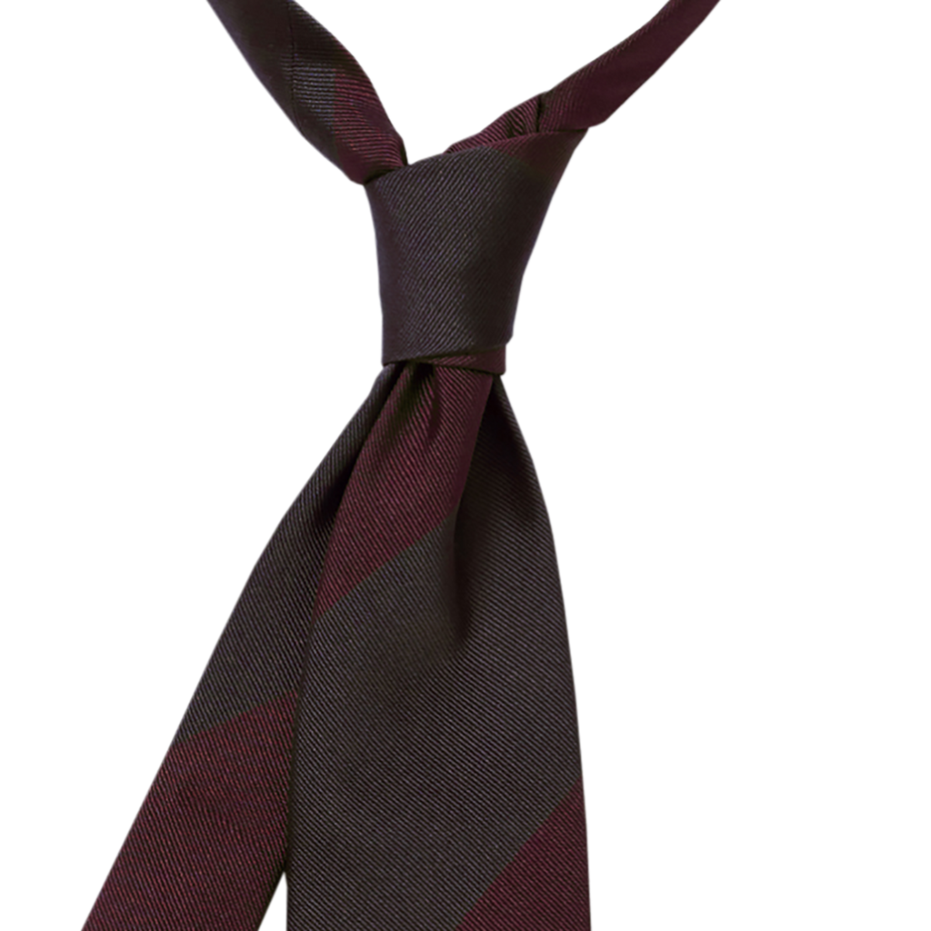 Burgundy Brown Stripe Tie P Johnson