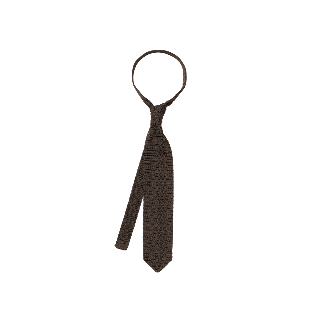 Chocolate Silk Knit Tie
