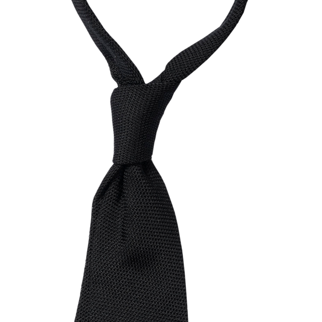 P Johnson Black Small Grenadine Tie