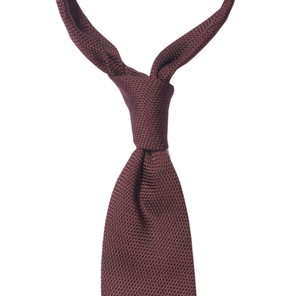 P Johnson Burgundy Small Grenadine Tie
