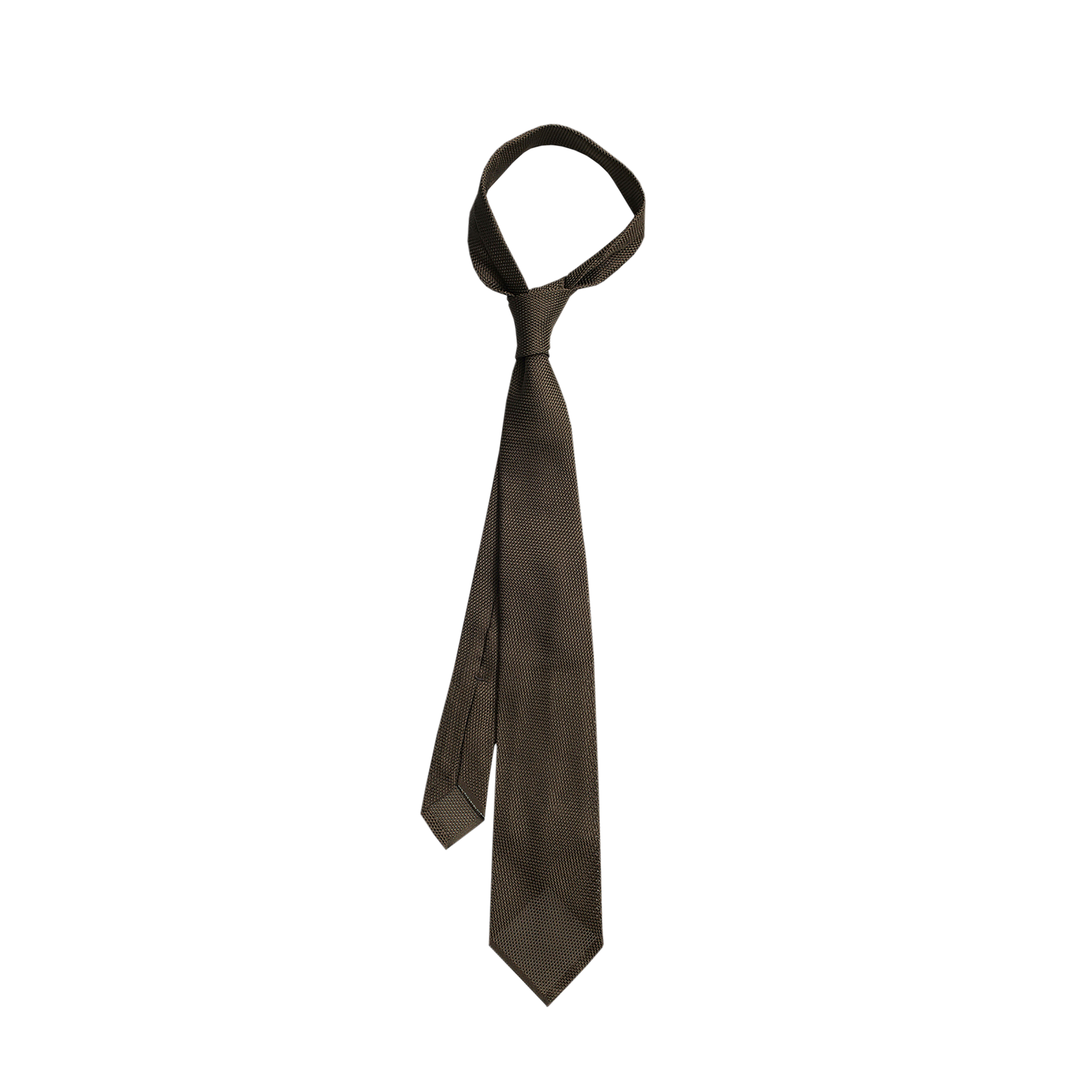 P Johnson Chocolate Small Grenadine Tie