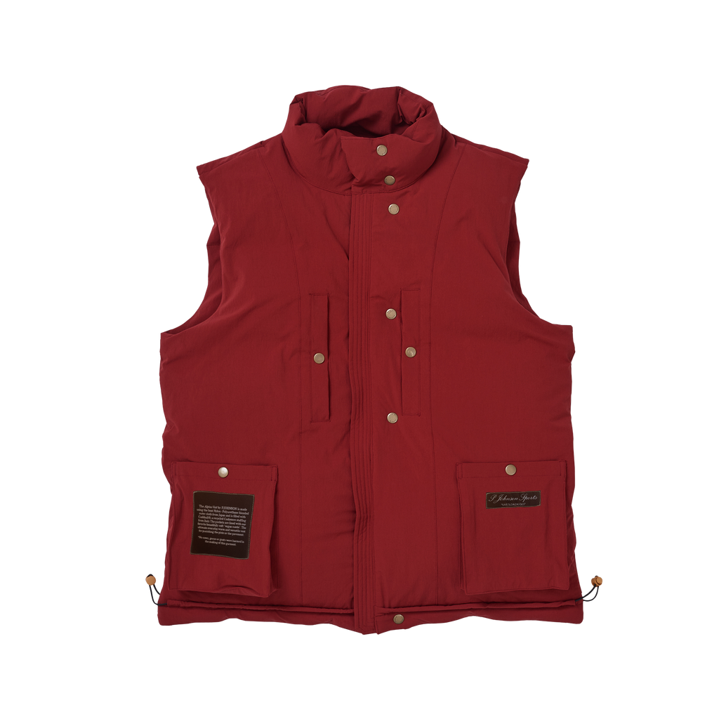 P Johnson Red Alpine Puffer Vest
